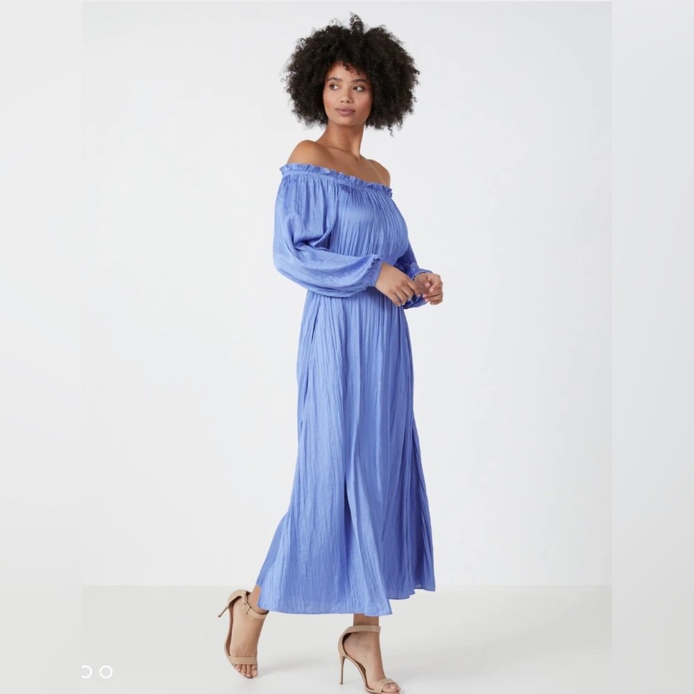 BNWT BCBG off the shoulder gown